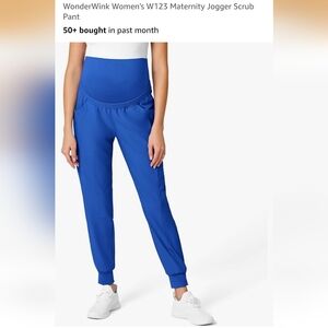 WonderWink Royal Blue Maternity Jogger Scrub Pants Nurse Doctor Vet Tech RN CNA